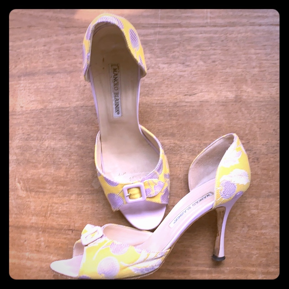 Manila Blahnik 38.5 D’orsay peep toe sandal